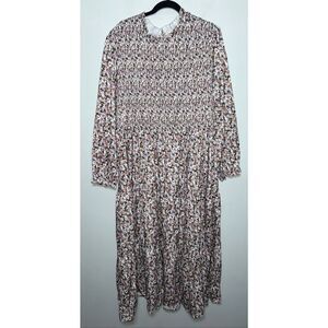 Hayden smocked ruffle neck midi dress size 3XL